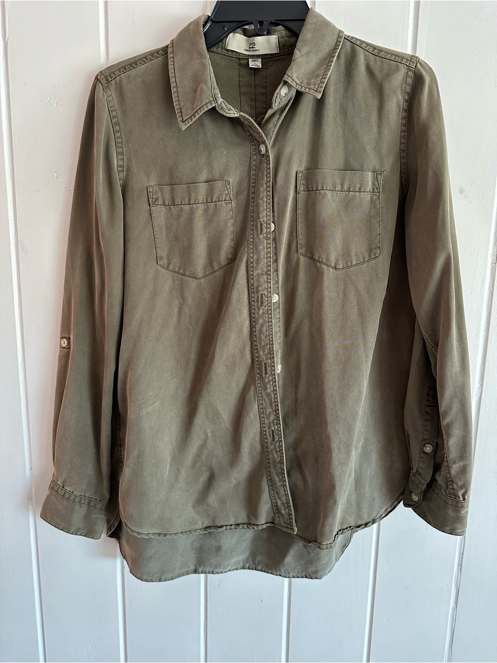 Thread & Supply Olive-Tone Casual Button Shirt